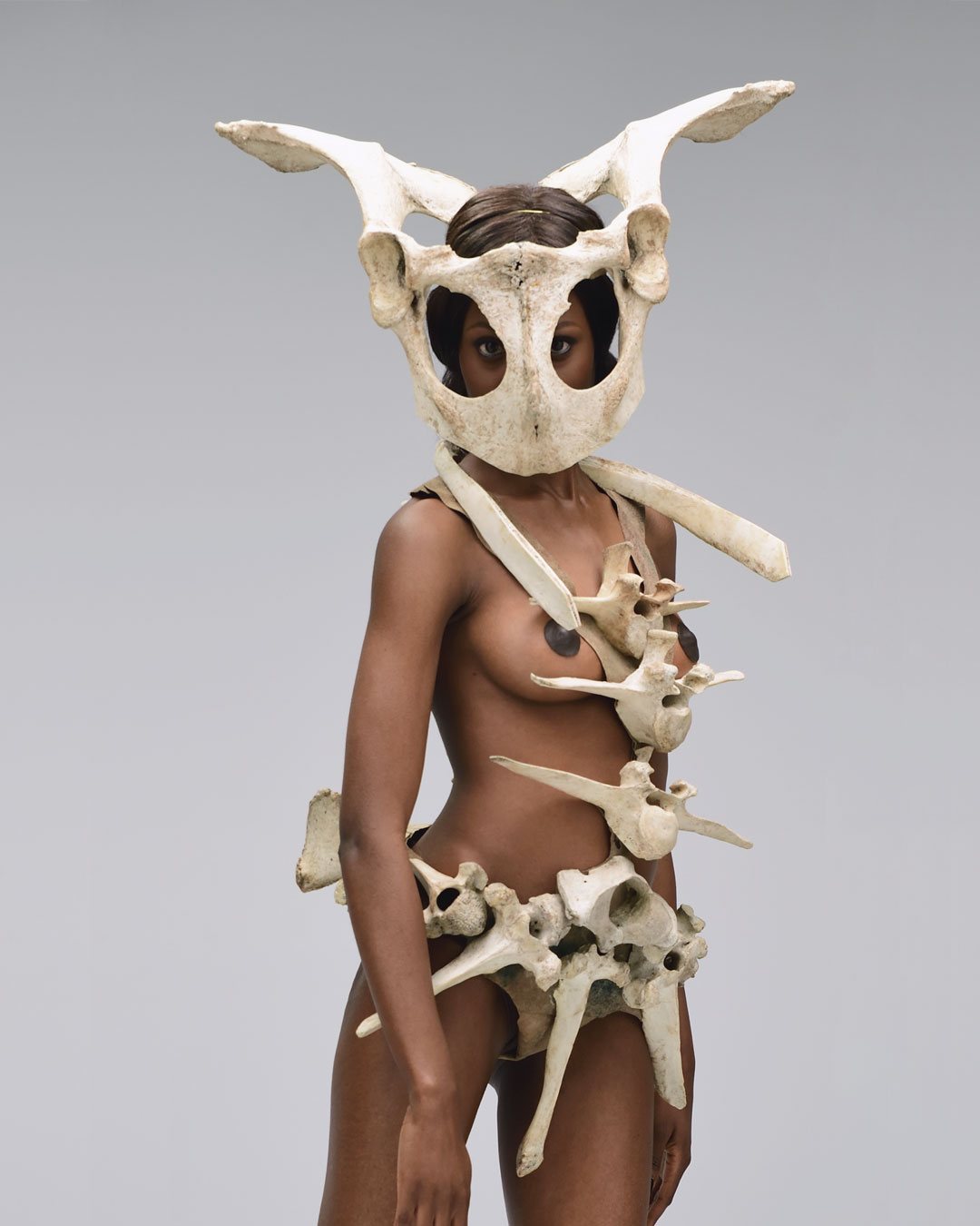 Armor with cow bones